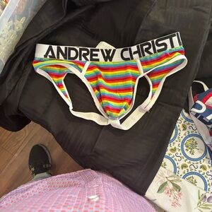 Andrew Christian Multicolor Striped Briefs